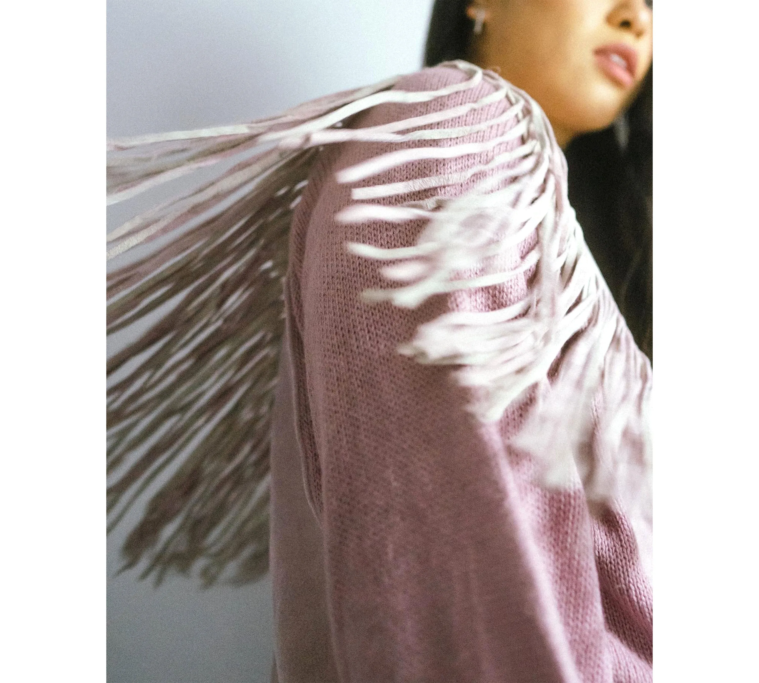 80s Suede Fringe Sweater