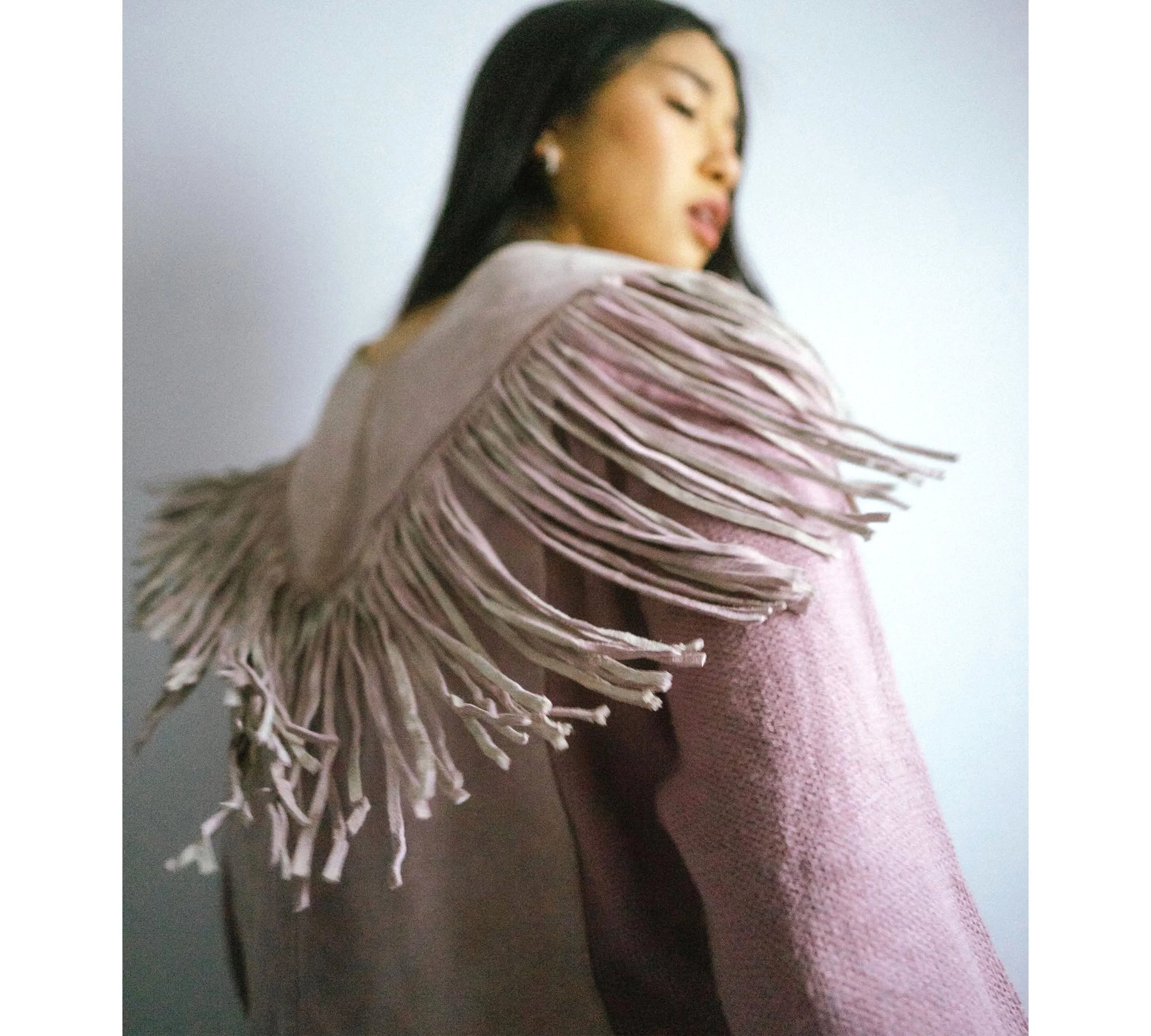 80s Suede Fringe Sweater