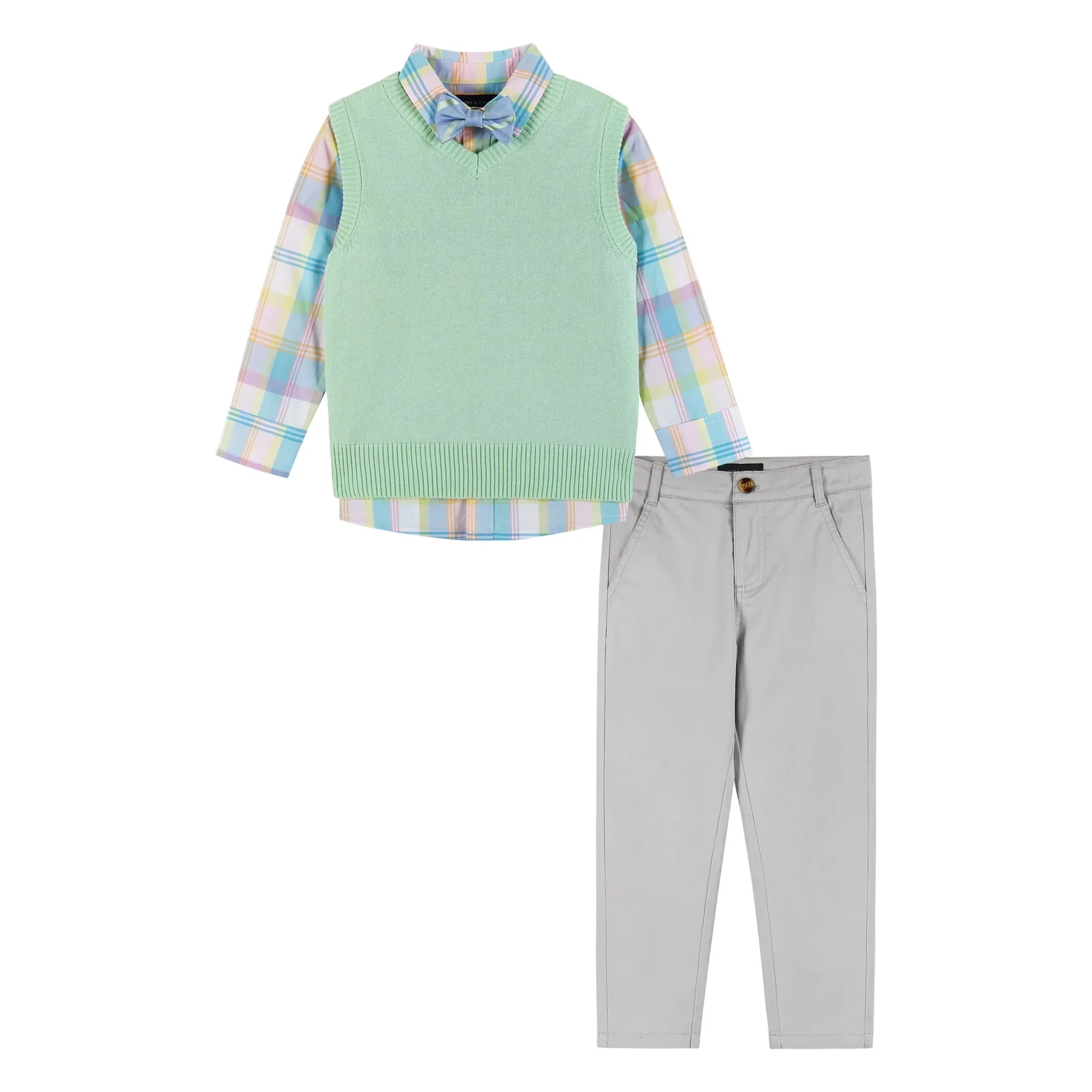 Andy & Evan - 4PC Pastel Plaid Set