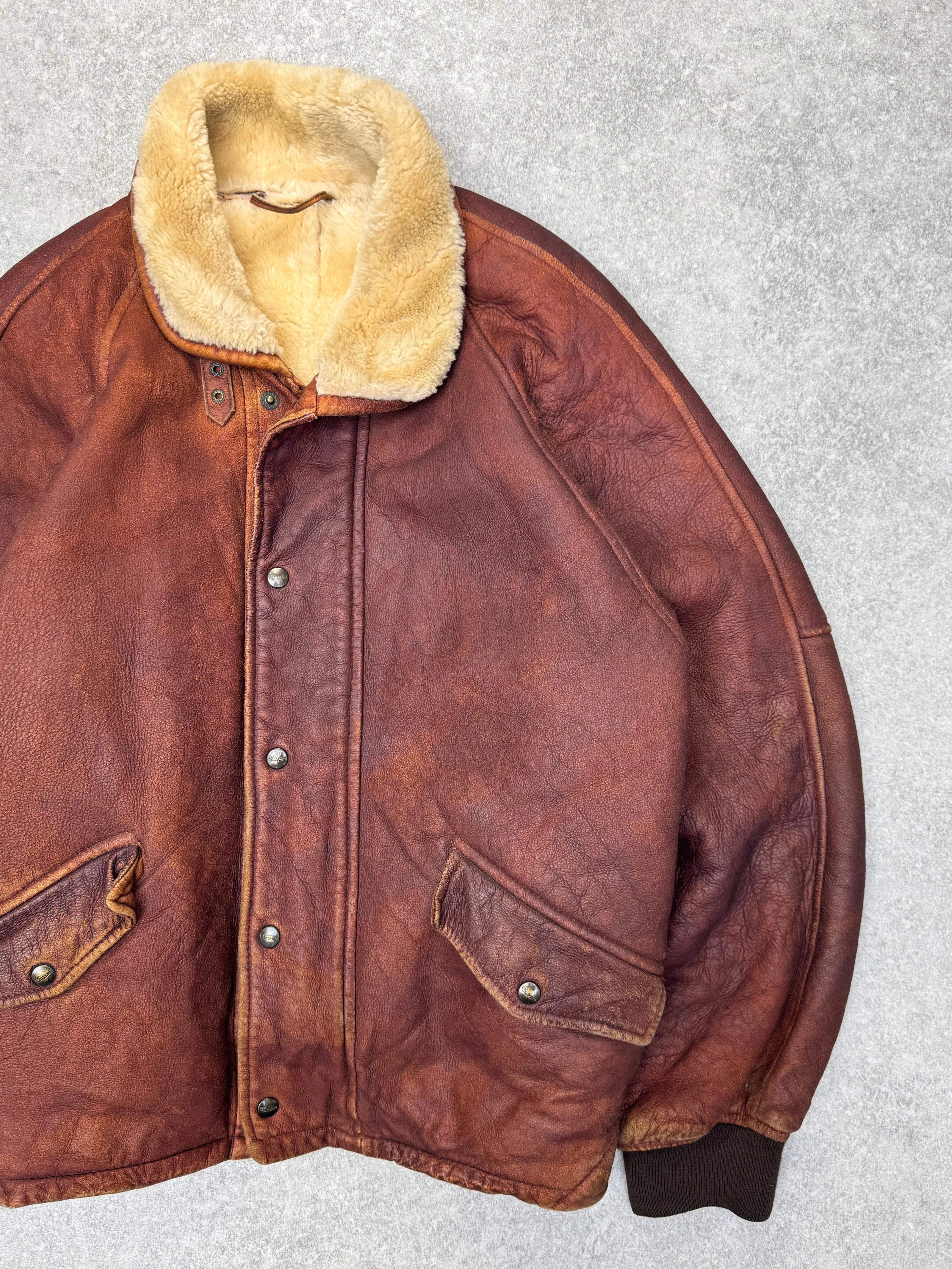 Chevignon Shearling Leather Jacket
