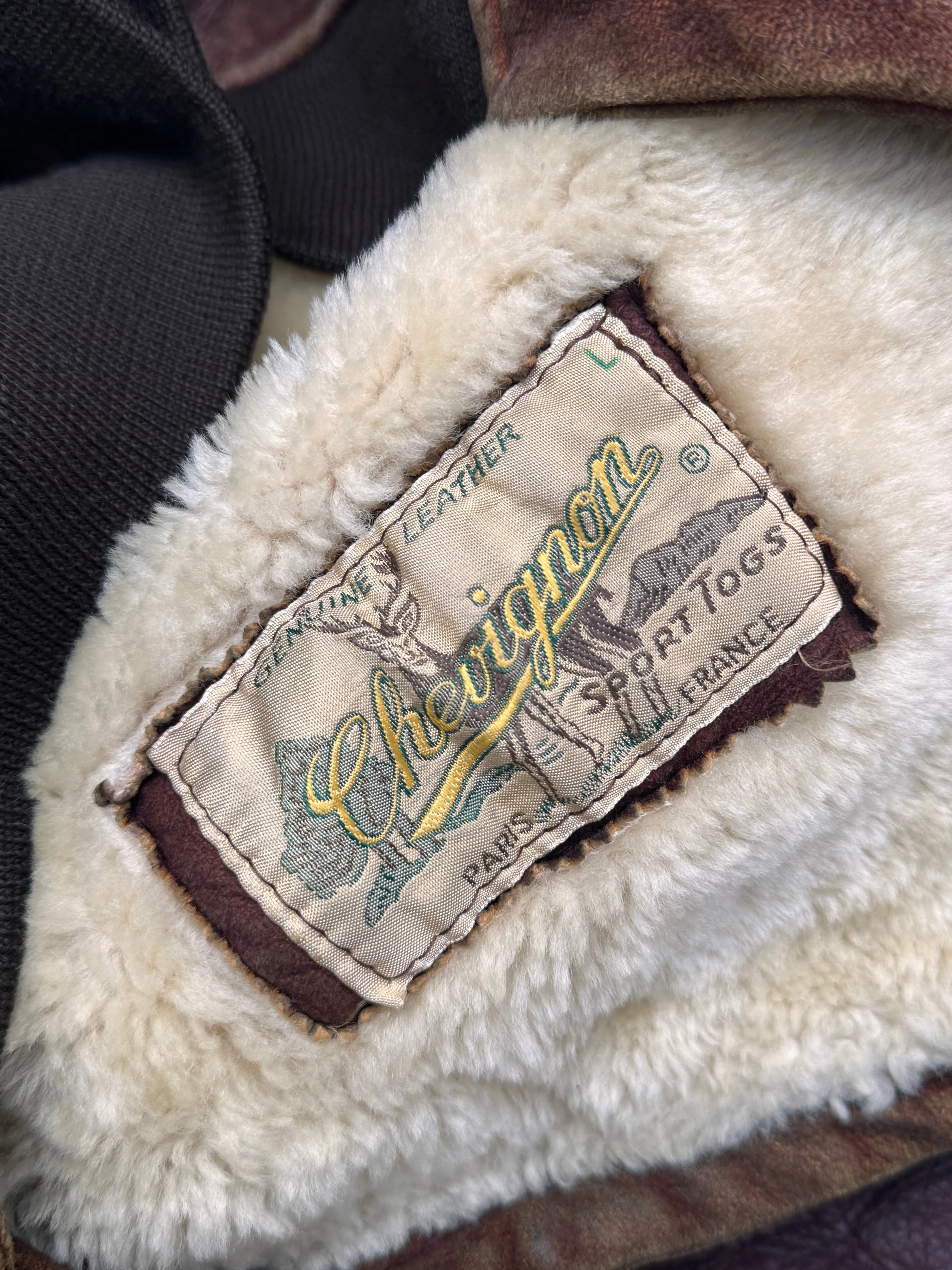Chevignon Shearling Leather Jacket