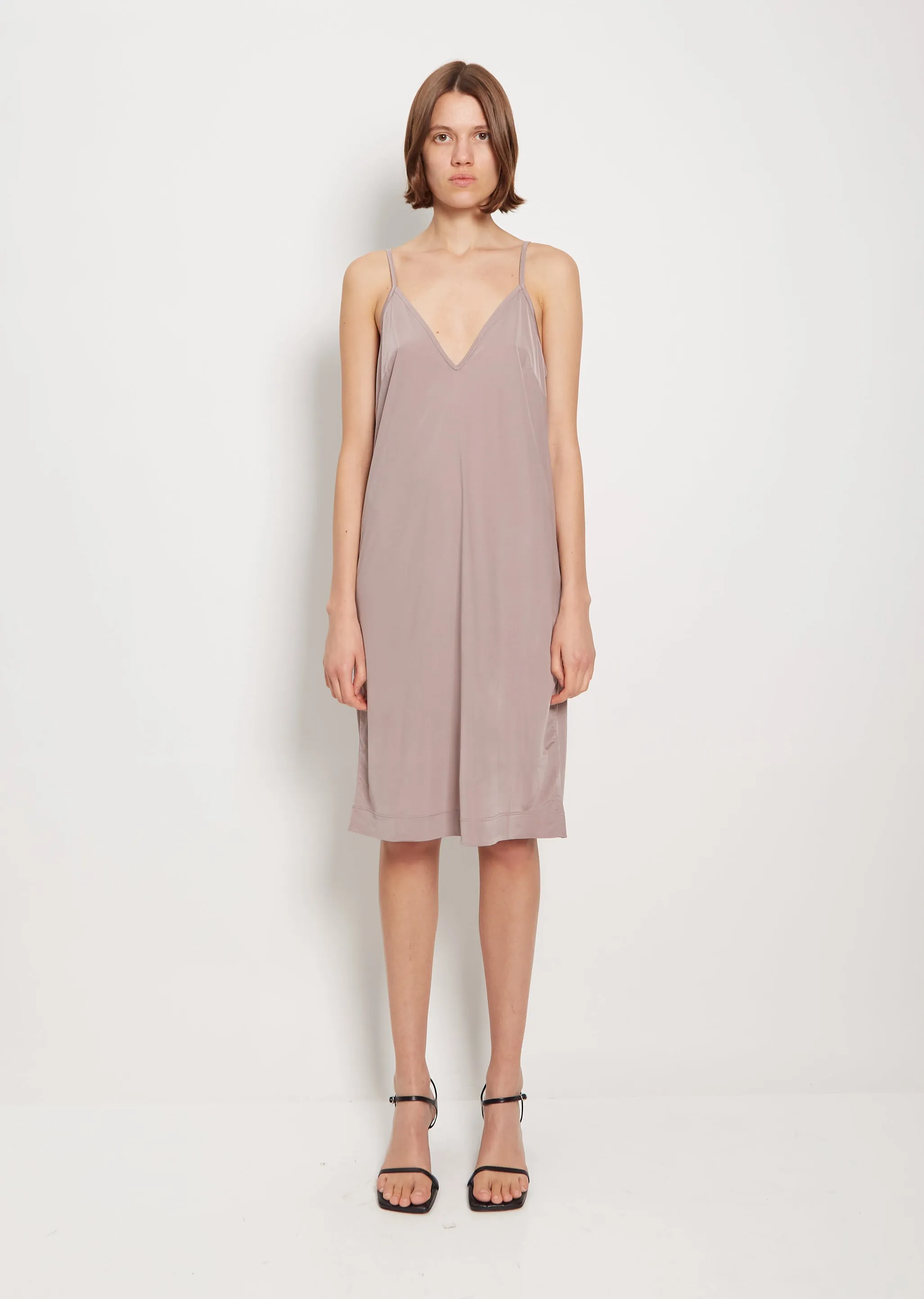 Hunia Poly Dress — Smoke