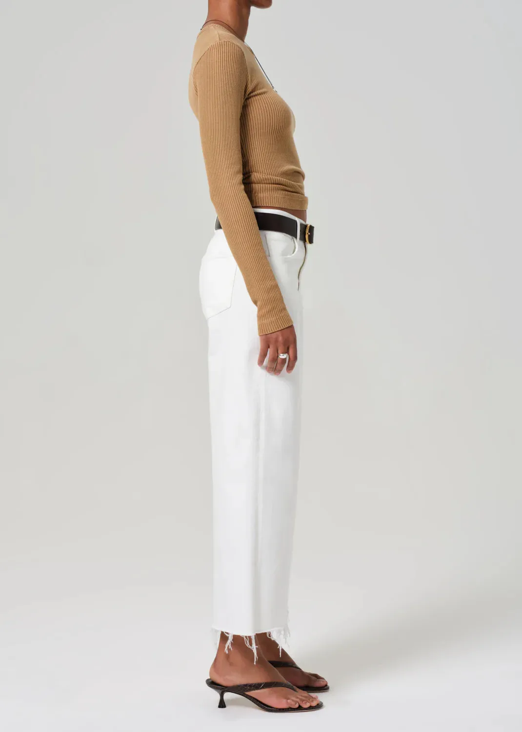 Lyra Crop Wide Leg in Soft White