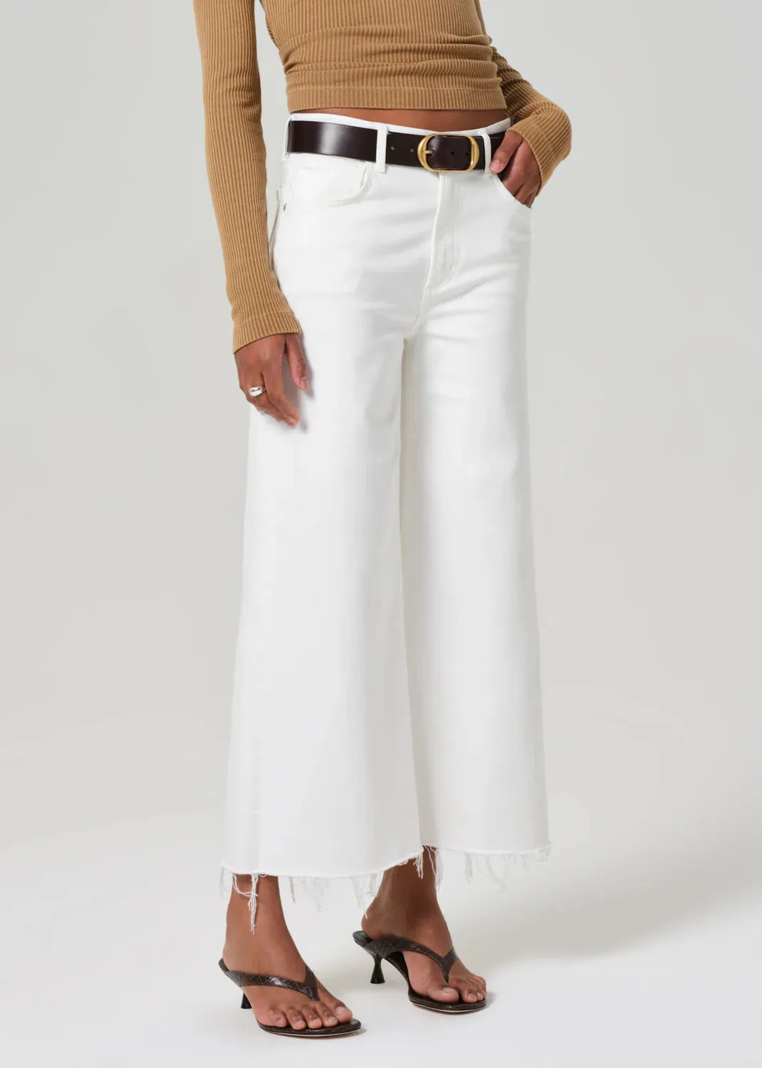 Lyra Crop Wide Leg in Soft White