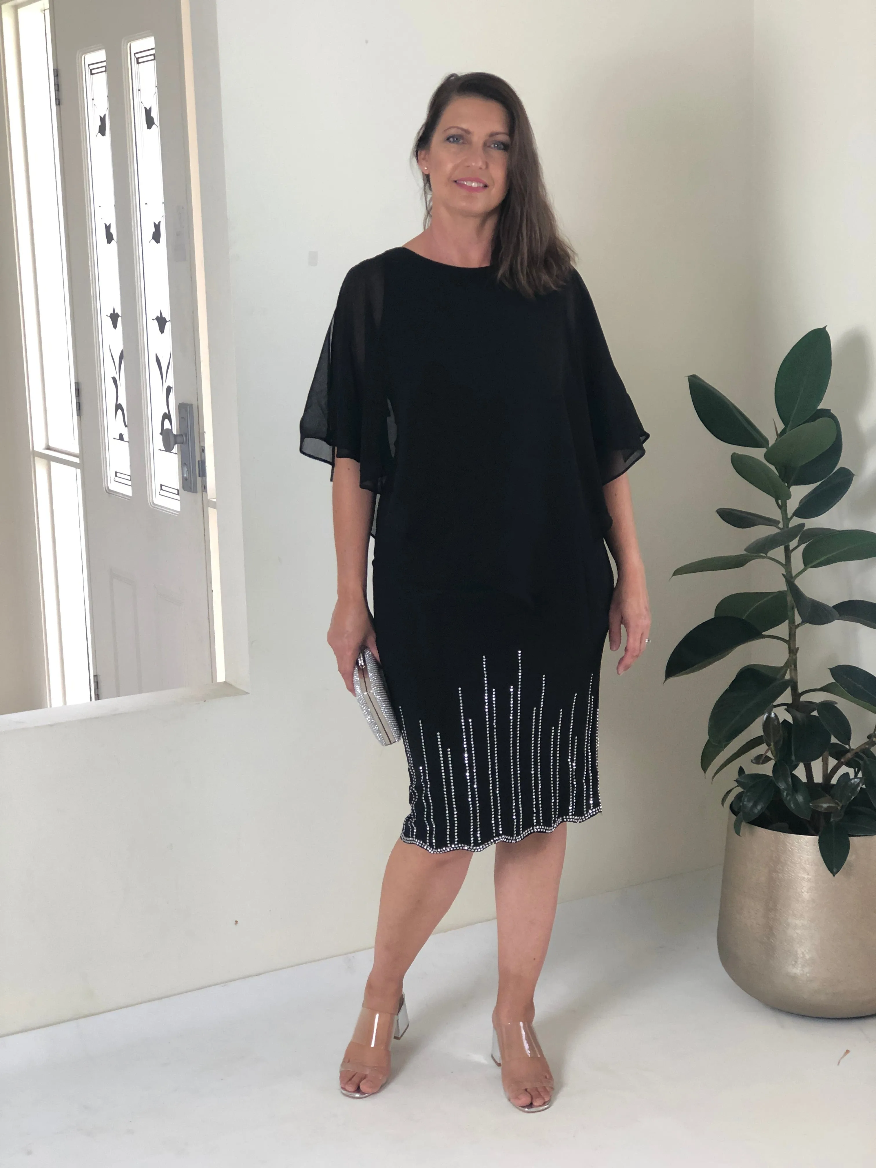 Nelly Black Diamond Evening Dress