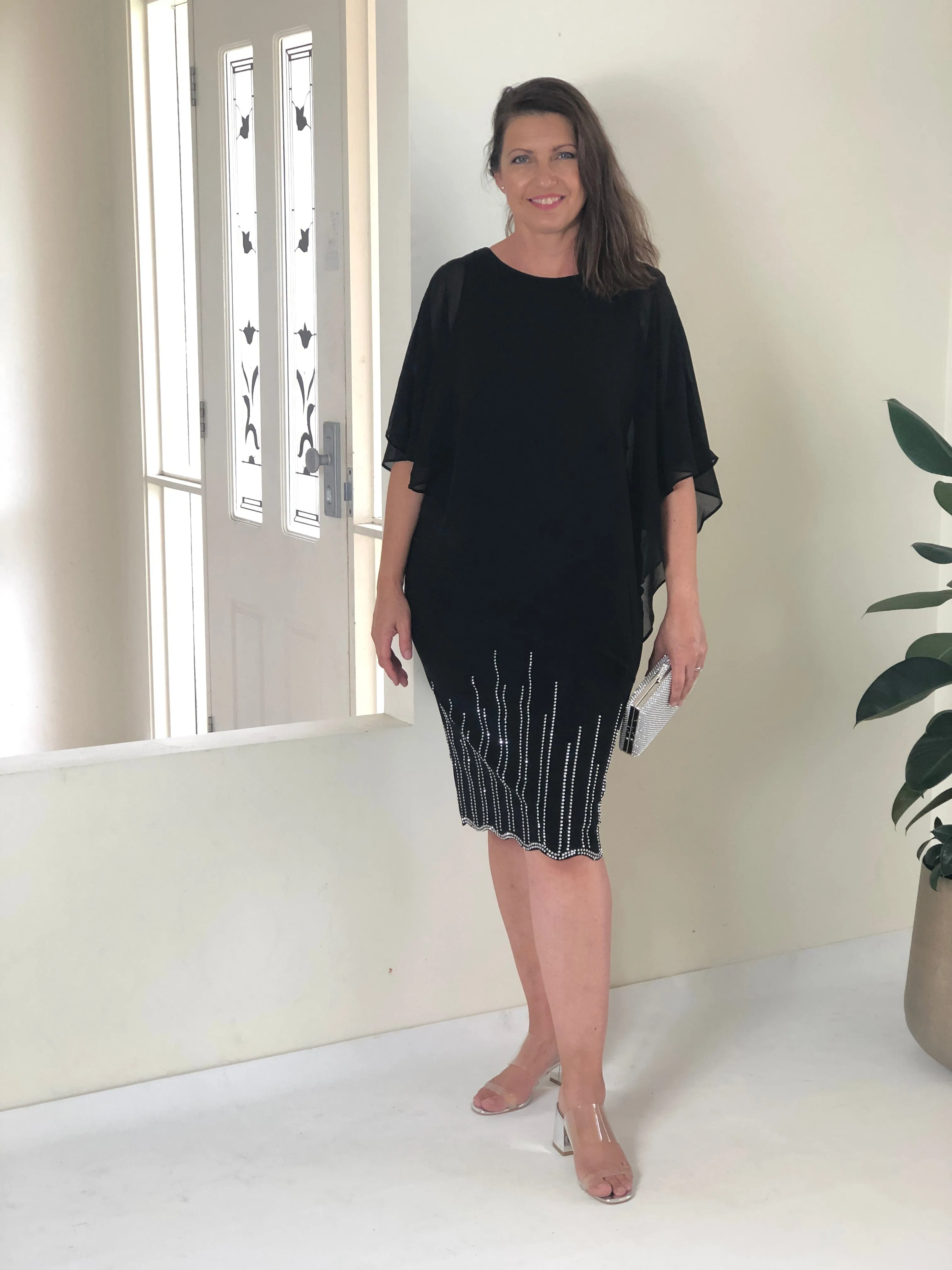 Nelly Black Diamond Evening Dress