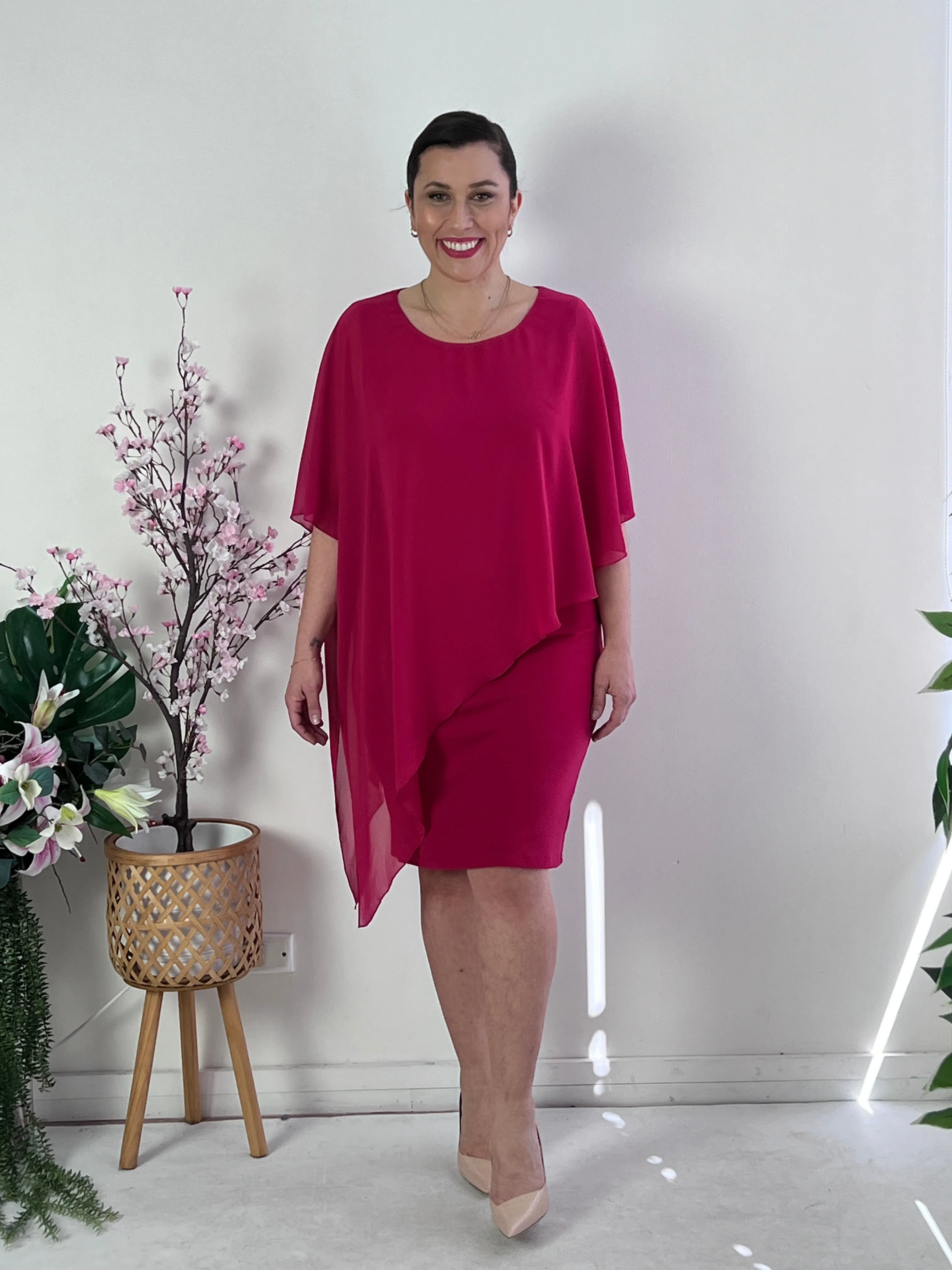 Renta Fuchsia Event Dress