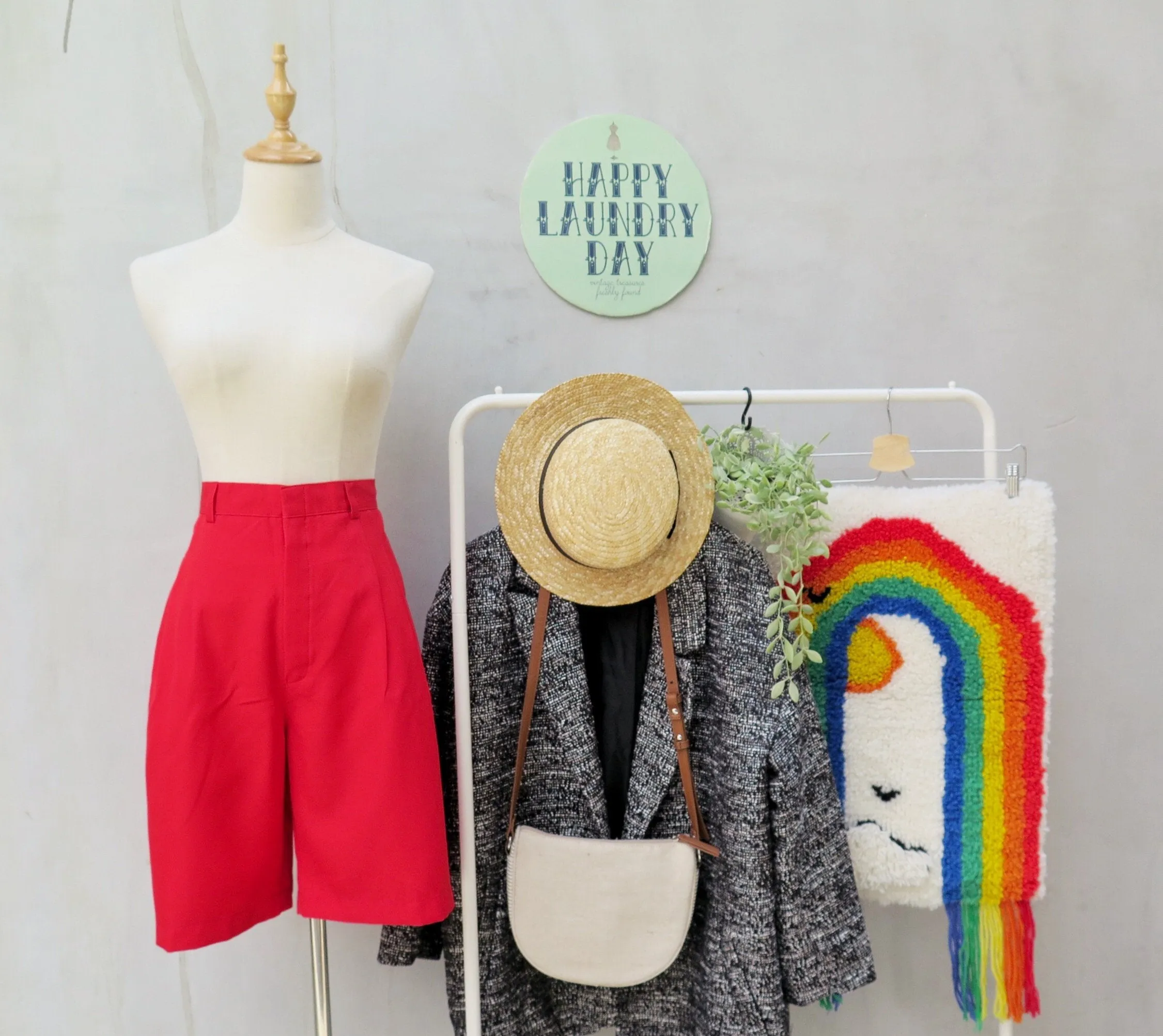 Ruby | Vintage 1970s 1980s Red shorts or culottes
