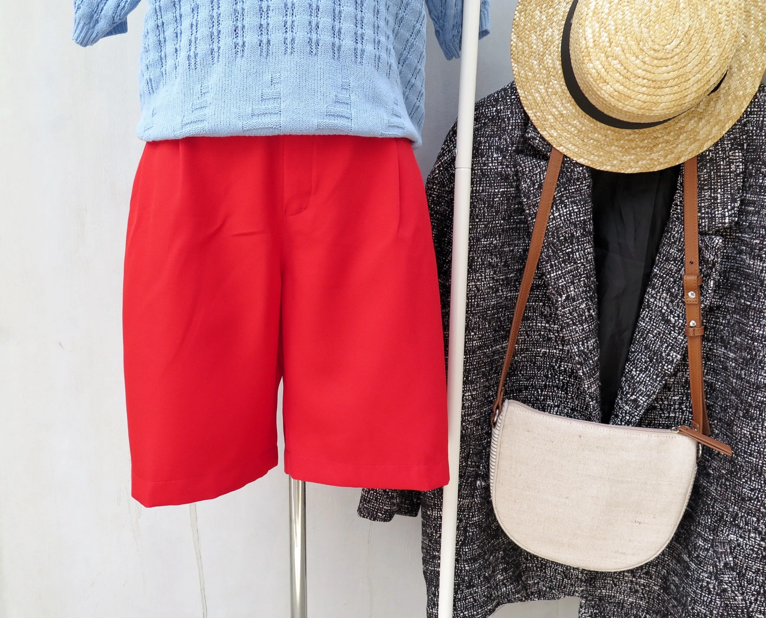 Ruby | Vintage 1970s 1980s Red shorts or culottes