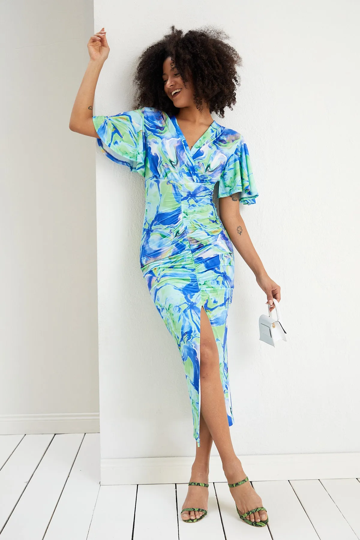 Tory Angel Sleeve Midi Dress