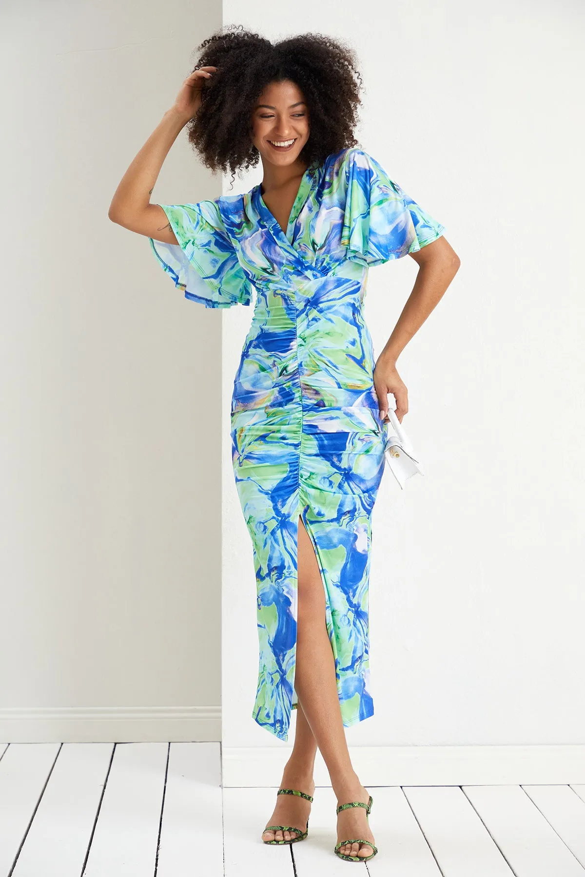 Tory Angel Sleeve Midi Dress