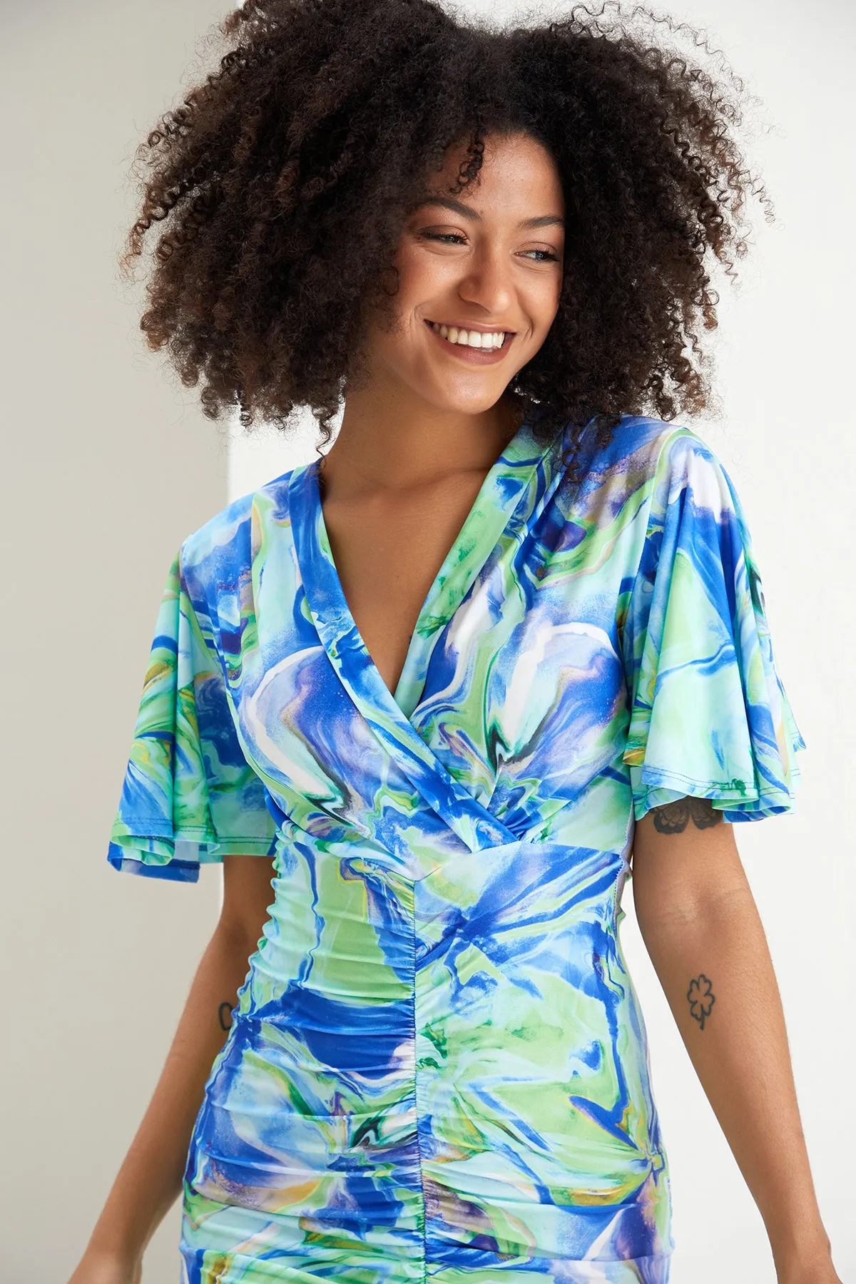 Tory Angel Sleeve Midi Dress