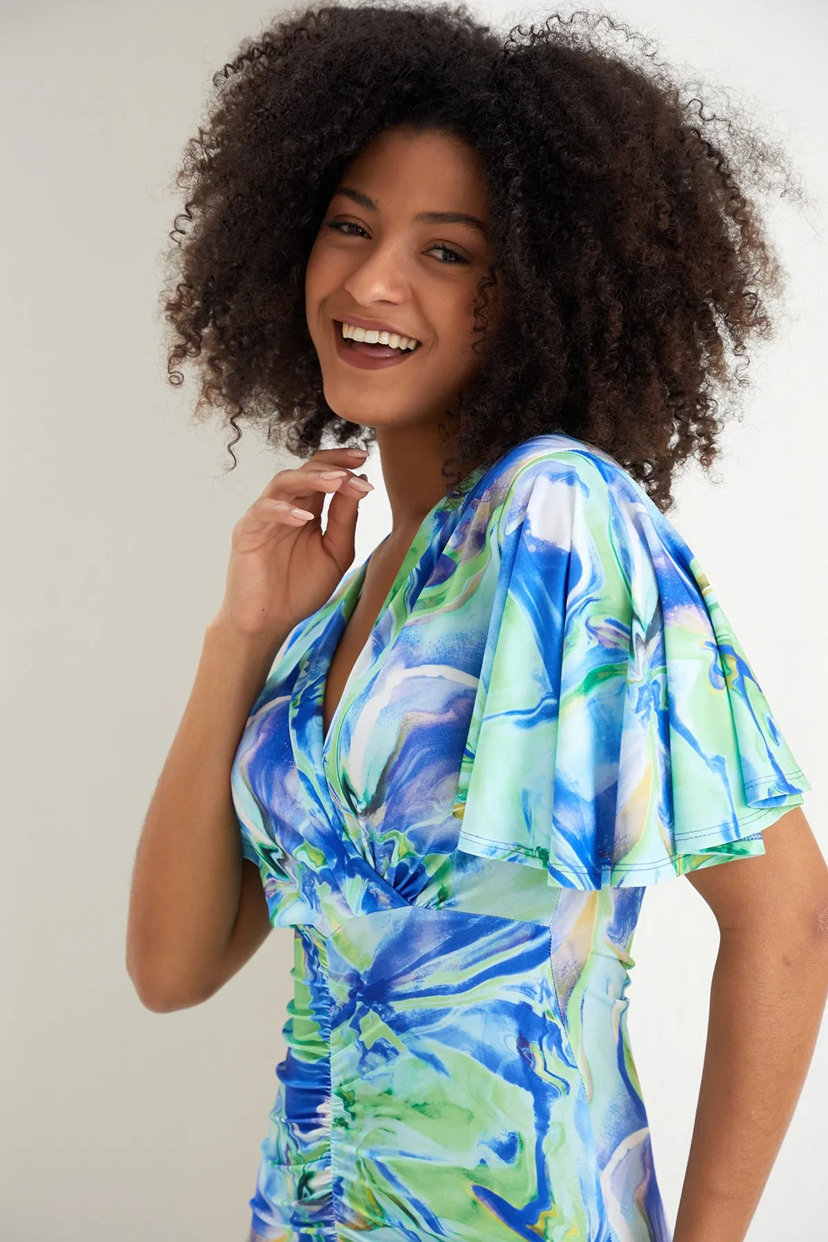 Tory Angel Sleeve Midi Dress