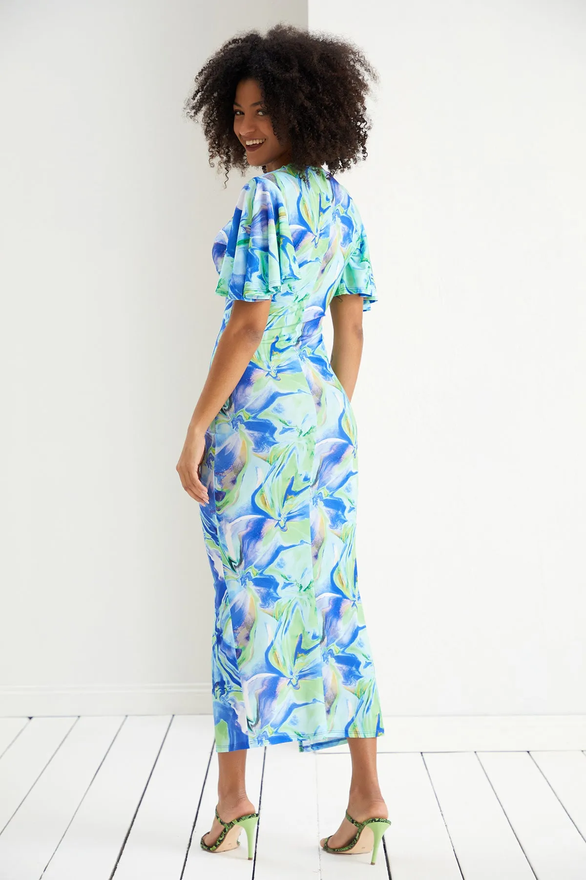 Tory Angel Sleeve Midi Dress