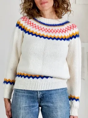 Vintage Fairisle Primary Color Sweater
